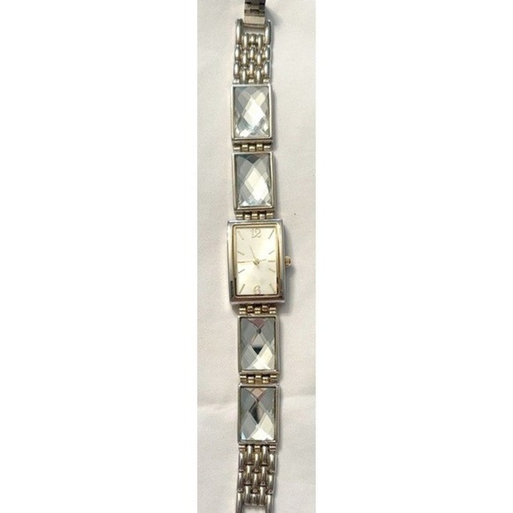 Square Elegant Silver and Gold Women's Watch